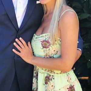 Floral green midi dress